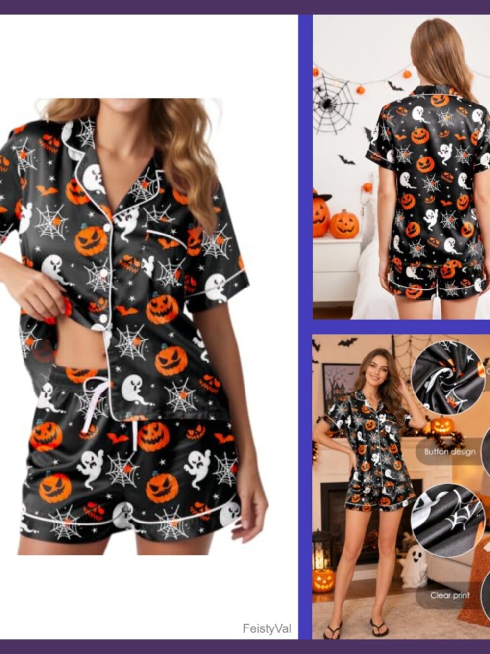 Silky Satin Pajama Set Short Sleeve Button Down 2 Piece Sleepwear Loungewear